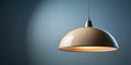 Front distant view of modern round lamp hanging AI Generative