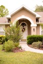 Front door with arc Florida style home