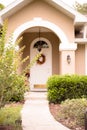 Front door with arc Florida style home