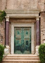 Front door of basilica of Santi Cosma e Damiano