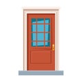 Front door house entrace icon Royalty Free Stock Photo