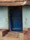 The front door of an indian house in Karnataka