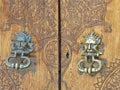 Front door with metal handles decoration Dulber Palace.