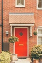 Front door of newly built house