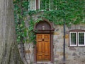Old stone vine covered house Royalty Free Stock Photo
