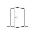 Front door open line icon Royalty Free Stock Photo