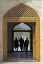 The front door of a pilgrimage site in Bukhara