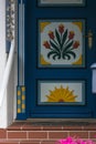 Front door on a typical house in Ahrenshop on the island of Darss