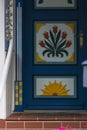 Front door on a typical house in Ahrenshop on the island of Darss