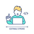 Front end developer RGB color icon Royalty Free Stock Photo
