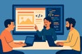 Front-End Developers Collaborating at Work â AI generated Royalty Free Stock Photo