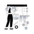 Front end development abstract concept vector illustration. Royalty Free Stock Photo
