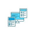 Front-end development color line icon. Royalty Free Stock Photo