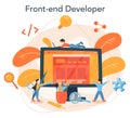 Front-end development concept. Website interface design improvement. Royalty Free Stock Photo