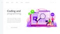 Front end development landing page template Royalty Free Stock Photo
