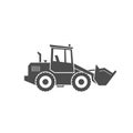 Front-end loader icon. Heavy machinery Royalty Free Stock Photo