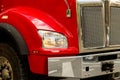 Front end of a semi truck while parked Royalty Free Stock Photo