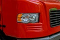 Front end of a semi truck while parked Royalty Free Stock Photo