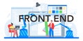 Front end typographic header. Website interface design improvement. Royalty Free Stock Photo