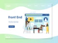 Front end vector website landing page design template Royalty Free Stock Photo