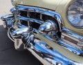 Front end of a vitage Cadillac Fleetwood from 1950s