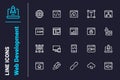 Front end web development icons set Royalty Free Stock Photo