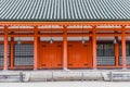 Front entrance door of japan red shrine