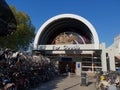 Front entrance of the railway station of Gouda, cheese capital of the netherlands.