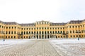 Front entrance of Schonbrunn Palace in winter, Vienna