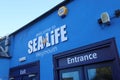 Front entrance to seaside aquarium