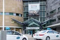 The front entrance to Te Papa Museum on Cable Street, Wellington, New Zealand