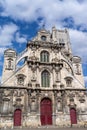 front entrance and tower of saint pierre in auxerre