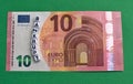 10 Euro Bill with Bankrupt Lettering Royalty Free Stock Photo