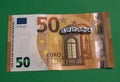 50 Euro Bill with Corona Lettering Royalty Free Stock Photo