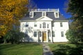 Front exterior of home with Fall colors, Litchfield, CT