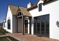 Front exterior of new modern desert home Royalty Free Stock Photo