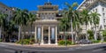 Front exterior panorama of the Moana Surfrider