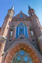 Front facade of the historic Gouwekerk in Gouda Royalty Free Stock Photo