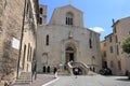 Front facade of of historic Notre Dame cathedral