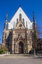 Front facade of the historic Thomaskirche church in Leipzig Royalty Free Stock Photo