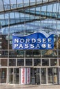 Front facade of the Nordsee Passage shopping mall in Wilhelmshaven