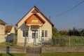 Front facade of the pentecostal church in Aurel Vlaicu, Romania