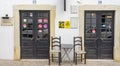 front facade of the restaurant BICAS VELHAS, city of LoulÃ© in the Algarve region