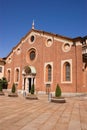 Front facade of Santa Maria delle Grazie, Milan Royalty Free Stock Photo