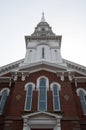 Front facade of an old New England church Royalty Free Stock Photo