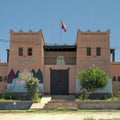 Front facade of the Tourist Reception House of Al Haouz Province in Morocco.