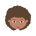 Front face child with curly hair