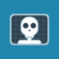 front face skull x-ray report. Vector illustration decorative design Royalty Free Stock Photo