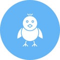 Front-Facing Baby Chick icon vector image. Royalty Free Stock Photo