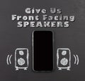 Front facing speakers for mobile phone